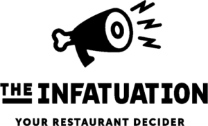 This image is of a turkey leg of a logo for the media brand The Infatuation.